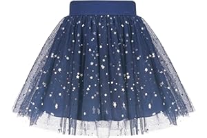 SUNNY FASHION Dziewczyny Spódnica Ciemnoniebieski Perła Gwiazdy Gazowana Tutu Taniec 4-12 lat