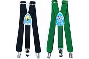 SILUK Set 3 x Kinderhosenträger Stretch Kinder Hosenträger für Hosen Kinder 2-6 Jahre