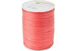 C.E. Pattberg Präsent - Nastro biodegradabile in rafia di rafia, bobina da 100 m, colore: Rosso