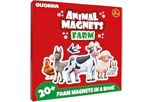 QUOKKA Magnetic Puzzles for 2 3 Year Olds - Travel Toys for Toddlers on Plane Car Ride - 20 Pcs Farm Toy Game with Extra-Long Play Book - Fun Travel Game for Kids - Gift for Boys and Girls Ages 3 4 5
