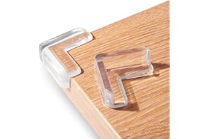 Haus Projekt Protezione adesiva per gli angoli Per le protezioni degli angoli dei mobili affilati, superfici in vetro, spigoli di legno e marmo, Trasparente, resistente agli urti.Confezione da 8 pezzi