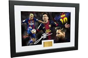 Kitbags & Lockers Marco de fotos firmado por Lionel Messi de 30,5 x 20,3 cm, tamaño A4, de Barcelona