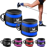 MERCURYAL Pack of 2 Ankle Straps for Gym Pulley Padded Velcro for Women and Men &ndash; Ankle Strap Gym for Cable Machine Fitness a