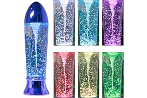 YAKii 10.5" Tornado Lamp LED Color Changing,Tornado Maker Science Toy, Battery/USB Cable Operated,Christmas Day Decoration Blue