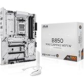 ASUS B850 MAX Gaming WiFi W - AMD B850 ATX Motherboard, White, DDR5, PCIe 5.0, M.2 Slots, Wi-Fi 6E, 2.5Gb Ethernet, DisplayPo