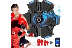 DRZHEAM 2025 Music Boxing Machine with 2 Pairs of Gloves for Adults Kids Wall Mounted Smart Bluetooth Music Boxing Trainer, Electronic Boxing Target Workout Punching Equipment for Home, Indoor and Gym