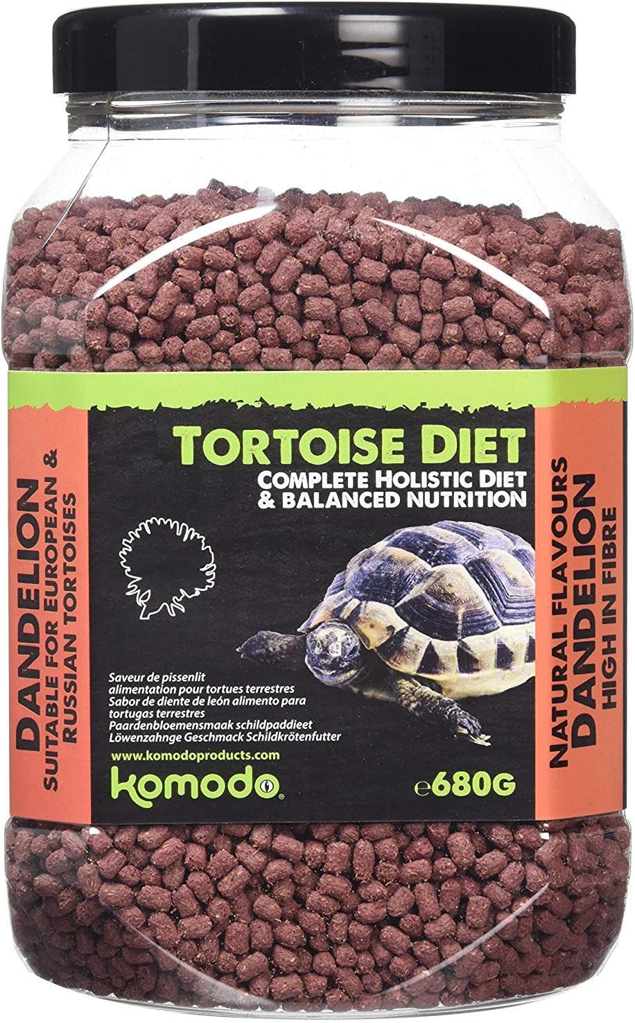 Komodo Complete Holistic Tortoise Diet, Dandelion 680 g tub