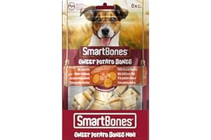 Smartbones 8 Mini Sweet Potato Bones Rawhide Free Chew Dog Treats