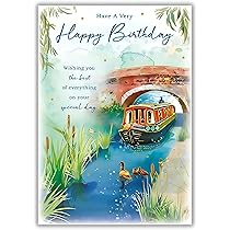 Noel Tatt - Open Birthday Card For Men - Cycling - Artistic Watercolours - For Him