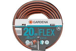 Gardena Comfort FLEX wąż 13 mm (1/2"), 20 m: odporny na odkształcenia wąż z profilem Power Grip, wysokiej jakości oplot spiralny, ciśnienie rozrywające 25 barów, bez elementów systemowych (18033-20)