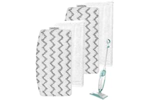 KEEPOW 4Pcs Steam Mop Pads Replacement for Shark Steam Mop S1000 S1000A S1000C S1000WM S1001C, Microfiber Washable Pads Refill Soft Steam Cleaner Pad，With New white Mop Pads and Laundry Bag