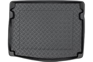M MOTOS Tapis de coffre en PE pour Skoda Karoq depuis 2017 Rendez votre voyage plus confortable grâce à ce tapis de voiture durable - Tapis de coffre de voiture tout temps, protection contre les salis