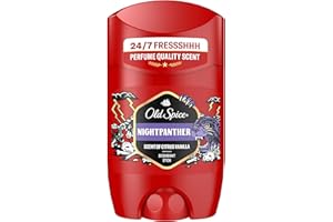 ‎OLD SPICE Old Spice Nightpanther Deostick für Männer 50 ml, 24/7 Frischhh bei täglicher Anwendung, Duft in Parfumqualität, Schutz vor Gerüchen, 0 Prozent Aluminiumsalze