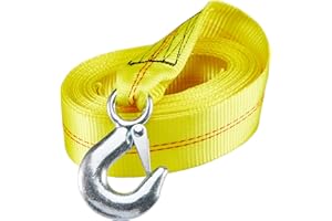 CarBole Marine Boat Trailer Winch Strap,Heavy Duty Tow Rope with Hook,Tow Belt,2 inches x20 feet,Work Limited 3300 lbs