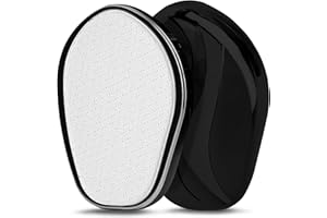 UQQU Nano Glas Fußfeile, Fußschaber zur Entfernung von Hornhaut, Pediküre Fußpuffer für glatte und gesunde Füße, Nanotechnologie für bessere Ergebnisse - Schwarz