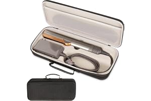 CENXI Hard Case for Dyson Airstrait HT01 & Power Supply, Dyson Airstrait Storage Case with Customized Space, Shockproof Waterproof Travel Bag with Mesh Pocket for Straightener Accessories