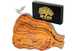 MR OLIVER MrOliver® Venus - Tagliere in Legno d'Ulivo Naturale - Tagliere da Cucina Professionale - Accessori Cucina di Design- Tagliere Legno Grande per Aperitivo, Carne, Salumi
