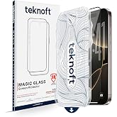 Teknoft iPhone 16 Pro i&ccedil;in Kolay Kurulum Kitli Takılırken Camın Altında Kesinlikle Toz Bırakmayan Ekstra G&uuml;&ccedil;lendirilmiş Tam K