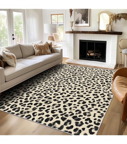 Casa Padrino Tapis de Salon de Luxe au Design Léopard - Différentes