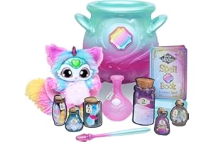 Magic Mixies - Magischer Nebelkessel , Geeignet für Kinder ab 5 Jahren, mit interaktivem, 20,3 cm mehrfarbigem Plüschtier