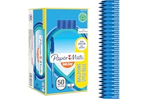 Paper Mate InkJoy 100ST Bolígrafo con capuchón | punta mediana (1,0 mm) | azul | caja de 50
