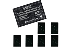 SpirituellementBien - Parche de silicona de shungite natural - Lote de 6 para protección contra ondas electromagnéticas de teléfono móvil y wifi