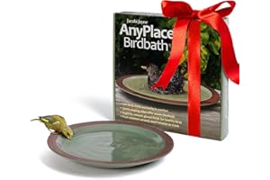 Jacobi Jayne Bird Bath For Garden Birds Anyplace™ Bird Bath - Ceramic Garden Bird Bath and Wildlife Drinker - Perfect Birdbath For Garden. Bird Water Feeder And Bird Bath Bowl. Birdbaths & Supports
