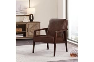 ‎YAHEETECH Yaheetech Vintage Loungesessel Polsterstuhl Fernsehsessel TV-Sessel Lesesessel Einzelsofa fürs Wohnzimmer/Schlafzimmer/Büro/Empfangsraum/Heimkino/Balkon, Dunkelbraun