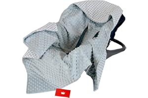 ‎BABYLUX BabyLux Baby Wrap-around Blanket 90 x 90 cm Insert Baby Car seat Stroller Buggy Blanket Car seat Minky Cotton 3-point belt Toddler Baby Blanket