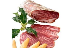 NIETO MARTIN LOMITO EMBUCHADO IBÉRICO DE CEBO. Elaboración artesanal, curación tradicional y envasado al vacio para una mejor conservación. Peso aproximado 0,4-0,55 kg