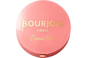 BOURJOIS - Boîte Ronde Blush 16 Rose Coup de Foudre - Piceau & Miroir Intégré - Technologie Fard Cuit - Texture Fine & Légère - Facile À Estomper - Parfum Gourmand