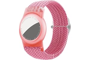 Dingfeiyu Nylon Kids Wristband for Airtag, Anti-Lost, Anti-Scratch Bracelet Kids, Airtag Tracking Watch Wrist Strap Child, Holder Necklace for Airtag