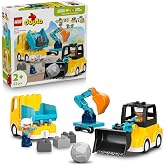 LEGO DUPLO Kasabası 3'&uuml; 1 Arada İnşaat Ara&ccedil;ları 10475-2 Yaş ve &Uuml;zeri &Ccedil;ocuklar i&ccedil;in İnşaat&ccedil;ı Fig&uuml;r&uuml; İ&ccedil;eren 6 Farklı Oyuncak Ar