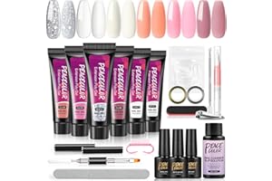 ‎PEACECOLOR PEACECOLOR 6 Farben Poly Nail Gel Set, 30 ml Poly Nagelflüssigkeits Poly Nagelgel Starter Set, Poly Nagelverlängerung Gel Set für Frauen