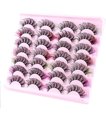 7 Paar Farbige Wimpern, 7 Farbe Knstliche Falsche Wimpern Fcher  Klassische Wimpernverlngerung fr Weihnachten, Cosplay, Kostme, Wimpern  Bunt Knstliche : Amazon.de: Kosmetik