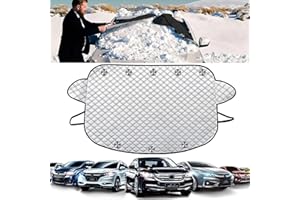 TDTOD Cubierta para parabrisas del coche, parabrisas de protección, cubierta gruesa magnética, protección para parabrisas de invierno, lona de coche anticongelante, universal, protección para coche, SUV,