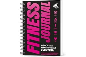 Clever Fox Fitness & Workout Journal/Planner Daily Exercise Log Book to Track Your Lifts, Cardio, Body Weight Tracker – Spiral–Bound, Laminated Cover, Thick Pages, A5 (Pink)