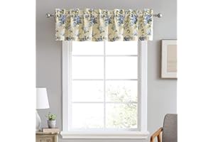 Laura Ashley | Kolekcja Cassidy | Stylowa zasłona z falbanką w jakości premium, elegancka dekoracyjna dekoracja okna do dekoracji domu, 86 x 15, miękka żółta