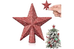 DIELIANHUA Weihnachtsbaumspitze Stern, Weihnachtsbaum Stern,Weihnachtsbaumspitze Klein, Christbaumspitze Stern, 6 cm, Geeignet für Weihnachtsbaum Deko