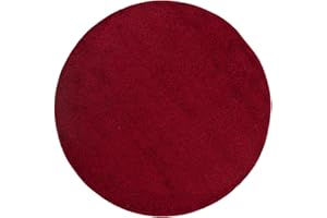 ‎CARPETSALE24 Carpetsale24 Dichter Kurzflor Teppich Wohnzimmer Rot 160 cm Rund Modern Einfarbig Design - Flauschiger Teppich Schlafzimmer Extra Weich und Pflegeleicht - Waschbarer Teppiche für Küche Kinderzimmer