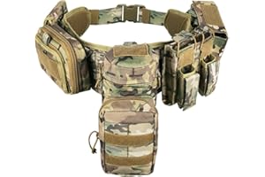 VAV YAKEDA Yakeda 5-in-1 Tactical Duty Padded Belt for Law Enforcement Modular Heavy Equipment Police Duty Utility Belt with Pockets