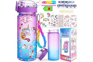 Jovicos Gifts for Girls Ages 6 7 8 9，DIY Your Water Bottle Crafts for Kids, 5D Diamond Painting Kits Birthday Presents Toys for Girls 6 7 8 9 10 11 12 Years Olds（Unicorn）