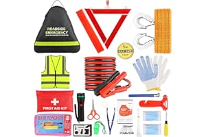 Sailnovo Kit Urgence Voiture Kit Securite Voiture Kit De Secour Auto Multifonctionnel 24 en 1