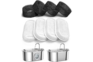 SOOFPET - Filtri per fontana ad acqua, 4 pezzi, filtri per fontana ad acqua per gatti, Dreifache Filtrazione, soddisfa le esigenze di sostituzione da 2 a 4 mesi, adatto per S2