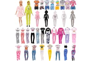 Miunana 8 Abiti Vestiti Tute Stiile Sportivo per 11.5 Pollici 28-30 cm Bambola Principessa