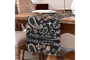 ETOLISHOP Runner da Tavolo 40x140cm Runner Tavolo Bohémien Mandala Runner per il Tavolo Astratto Poliestere Runner da Tavolo Moderno Runner da Tavola Tavolo da Pranzo Decorazione per Interni ed Esterni Feste