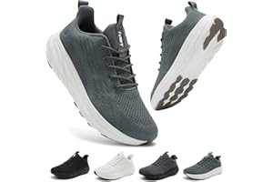 Schuvox Laufschuhe Damen Herren mit Dämpfung Weite Passform Straßenlaufschuhe Leicht Turnschuhe für Jogging Fitness Training Atmungsaktiv Sportschuhe Walkingschuhe Freizeit Sneaker Unisex 37-46EU