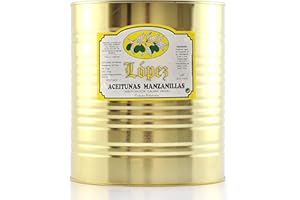 ACEITUNAS LÓPEZ Lata Aceitunas Manzanillas Sabor Anchoa - 8 kg. Peso Neto | Envío Gratis