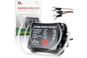 Gardigo Odstraszacz kun do samochodu | 25 lat doświadczenia do samochodu | podłączenie do akumulatora samochodowego 12 V I ochrona przed kunami do samochodu | ochrona przed kunami samochodów osobowych