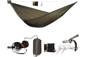 onewind 11’ Ultralight Backpacker Camping Hammock Single, Portable Compact Ridgeline Hammock-Perfect for Hiking, Camping,Travel (OD Green Single Layer, Single11ft)